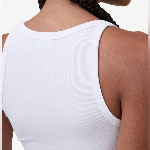 Cotton On Women's Staple Rib Scoop Neck Tank. Color: Gray - Picture 2 of 3